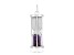 Amethyst Rhodium Over Sterling Silver Hourglass Sand Timer Pendant