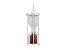 Garnet Rhodium Over Sterling Silver Hourglass Sand Timer Pendant