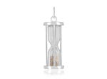Diamond Rhodium Over Sterling Silver Hourglass Sand Timer Pendant