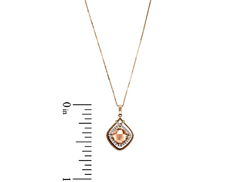 1.93ctw Morganite and Diamond Pendant in 14k Rose Gold