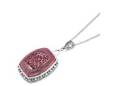 Drusy Sterling Silver Pendant 20.00ctw