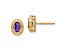 10k Yellow Gold 0.9ctw Oval Amethyst February Birthstone Stud Earrings