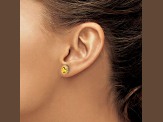 10k Yellow Gold 0.96ctw Oval Citrine November Birthstone Stud Earrings