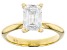 14K Yellow Gold Emerald Cut IGI Certified Lab Grown Diamond Solitaire Ring 2.0ct, F/VS1