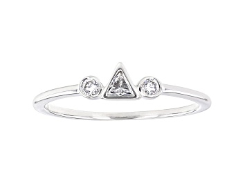 Picture of White Lab-Grown Diamond 14kt White Gold 3-Stone Ring 0.15ctw