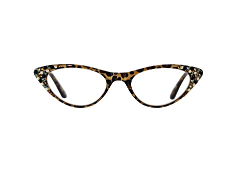 Leopard Cat Eye Frame Reading Glasses. Strength 2.50