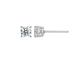 Square Cushion Cut Moissanite Platineve Stud Earrings 1.20ctw DEW