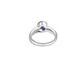 7mm Round Tanzanite Rhodium Over Sterling Silver Ring, 1.33ctw