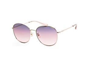 Coach Women's Fashion 57mm Shiny Light Gold Sunglasses|HC7134-90050J-57