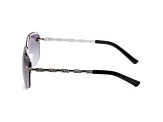 Guess Women's 66 mm Shiny Light Nickeltin Sunglasses
