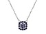 Sapphire Sterling Silver Necklace, 16 Inches