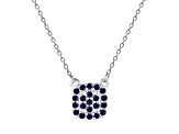 Sapphire Sterling Silver Necklace, 16 Inches