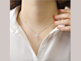 White Topaz Sterling Silver Necklace, 16 Inches