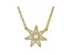 Judith Ripka White Topaz Accented 14k Gold Clad Star Station Necklace