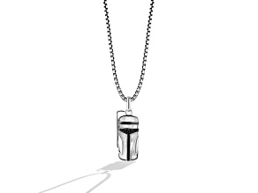 Star Wars™ Fine Jewelry Boba Fett™ Pendant 1/5 Ct.Tw. Black Diamond, MOP, Black Rhodium