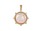 Judith Ripka Pink Mother-of-Pearl 14K Gold Clad Enhancer