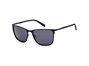 Fossil Men's 57mm Matte Blue Sunglasses