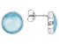 Blue Round Agate Sterling Silver Earrings 8ctw