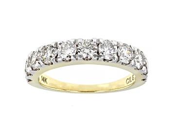 Picture of White Lab-Grown Diamond 14k Yellow Gold Band Ring 2.00ctw