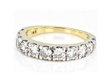 White Lab-Grown Diamond 14k Yellow Gold Band Ring 2.00ctw