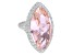 Judith Ripka 15.00ct Morganite Simulant and 5.00ctw Bella Luce® Rhodium Over Sterling Silver Ring