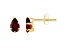 6x4mm Pear Shape Garnet 10k Yellow Gold Stud Earrings