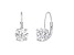 White Cubic Zirconia 14k White Gold Earrings With Velvet Gift Box 2.00ctw