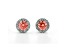 Pink And White Lab-Grown Diamond 14kt White Gold Halo Stud Earrings 2.00ctw