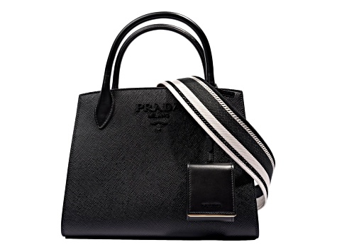 Prada monochrome saffiano leather bag sale