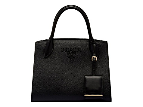 Prada monochrome leather tote sale