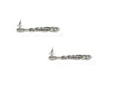 Off Park® Collection, Silver-Tone Oval Open Center Mixed-Shaped Clear Crystal Drop Earrings.