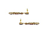Off Park® Collection, Gold-Tone Oval Open Center Mixed-Shaped Siam Red Crystal Drop Earrings.