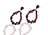 Off Park® Collection, Gold-Tone Oval Open Center Mixed-Shaped Siam Red Crystal Drop Earrings.
