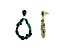 Off Park® Collection, Gold-Tone Oval Open Center Mixed-Shaped Emerald Crystal Drop Earrings.