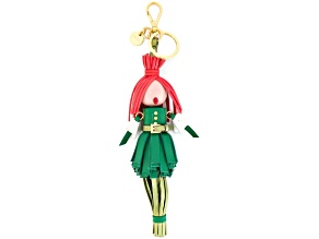 Prada Trick Pelle Alice Doll Red Green Leather Key Chain