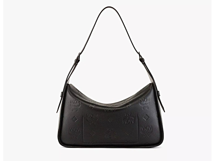 【関税&送料込】Mcm Aren Large Shoulder Bag MCM Medium Aren Shoulder Bag with Monogram Leather in Black