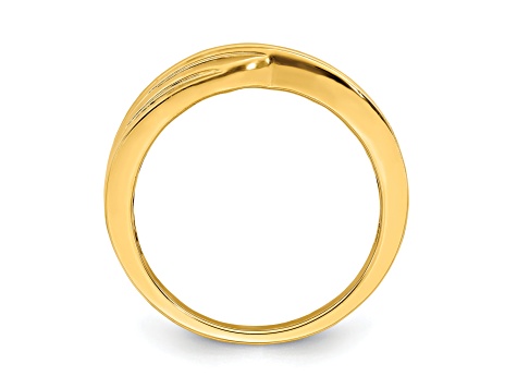 14K Yellow Gold Men's Diamond Band 0.15ctw