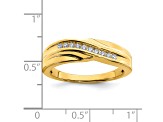 14K Yellow Gold Men's Diamond Band 0.15ctw