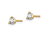 14K Yellow Gold Lab Grown Diamond 3/8ctw VS/SI GH 3 Prong Earrings