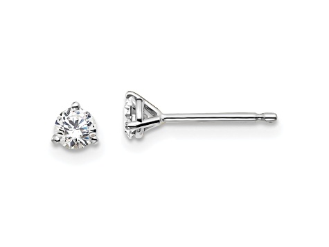 14K White Gold Lab Grown Diamond 3/8ctw VS/SI GH 3 Prong Earrings