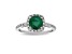 1.20ctw Emerald and Diamond Engagement Ring in 14k White Gold