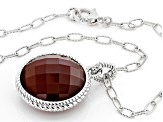 Judith Ripka Red Carnelian Verona Rhodium Over Sterling Silver Necklace