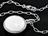 Judith Ripka Verona White Agate Rhodium Over Sterling Silver Necklace