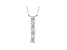 White Lab-Grown Diamond 14kt White Gold 4-Stone Hinged Drop Necklace 0.60ctw