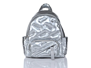 GO Dash Dot Mini Maya Backpack Handbag in Silver