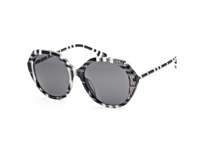 Burberry Women's Vanessa 57mm Check White/Black Sunglasses|BE4375F-400487-57
