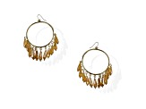 Off Park® Collection, Gold-Tone Champagne Bead Dangle Earrings with Fishhook Closure.