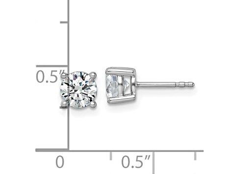 14K White Gold Lab Grown Diamond 1 3/8ctw VS/SI GH 4 Prong Earrings