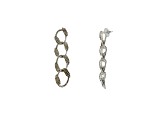 Off Park® Collection, Silver-Tone Crystal Chain Link Earrings.