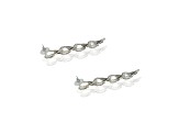 Off Park® Collection, Silver-Tone Crystal Chain Link Earrings.